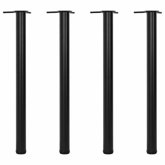 Black Height Adjustable Table Legs - 870mm, Set of 4