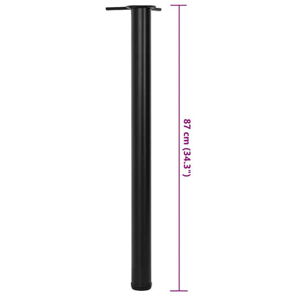Black Height Adjustable Table Legs - 870mm, Set of 4