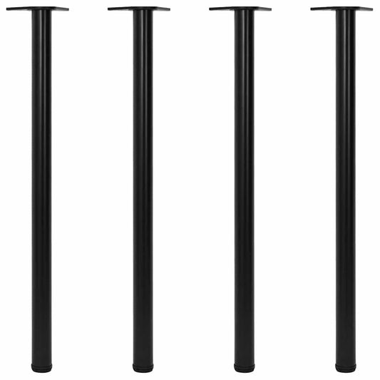 Adjustable Black Table Legs, 1100mm, Set of 4, Sturdy & Stylish