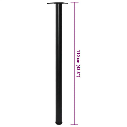 Adjustable Black Table Legs, 1100mm, Set of 4, Sturdy & Stylish