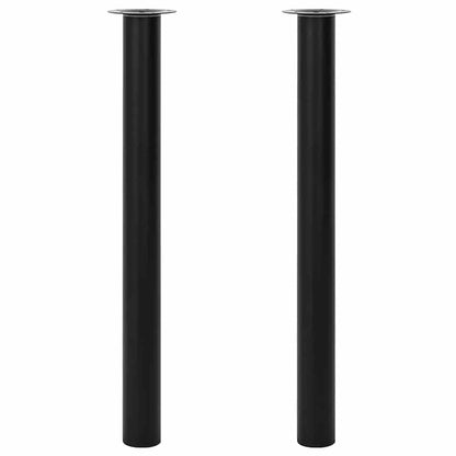 Adjustable Black Telescopic Table Legs 710-1100mm (Set of 2)