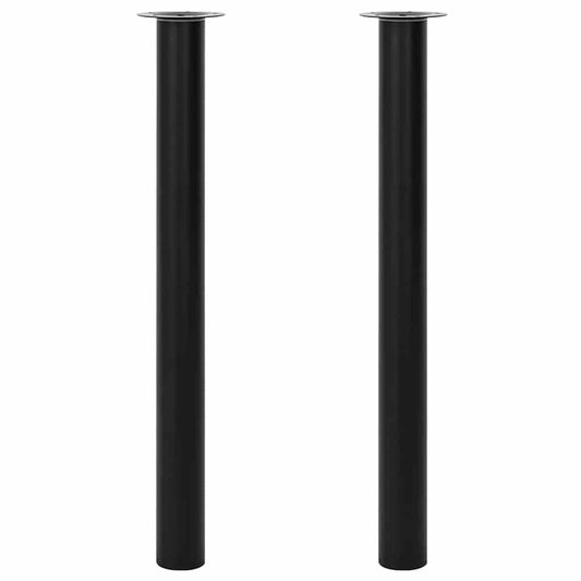 Adjustable Black Telescopic Table Legs 710-1100mm (Set of 2)