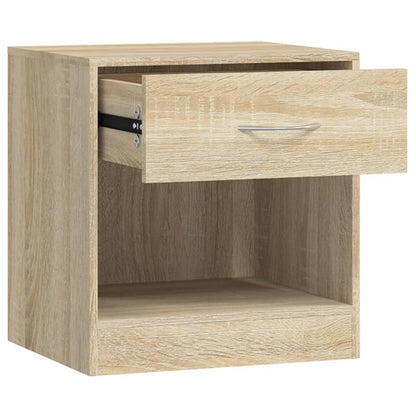 Set of 2 Oak Nightstands with Drawer - Elegant Bedroom Storage