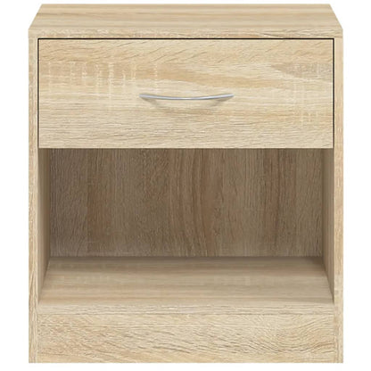 Set of 2 Oak Nightstands with Drawer - Elegant Bedroom Storage