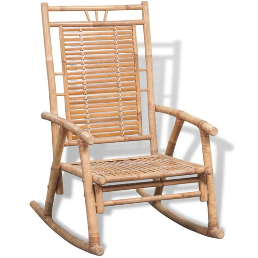 Eco-Friendly Bamboo Rocking Chair - Natural Finish