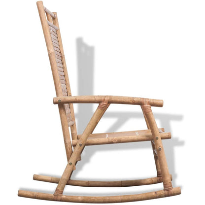 Eco-Friendly Bamboo Rocking Chair - Natural Finish