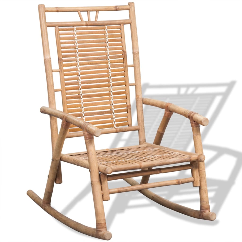 Eco-Friendly Bamboo Rocking Chair - Natural Finish