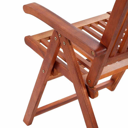 Solid Acacia Wood Folding Garden Chairs 2 Pcs - Brown