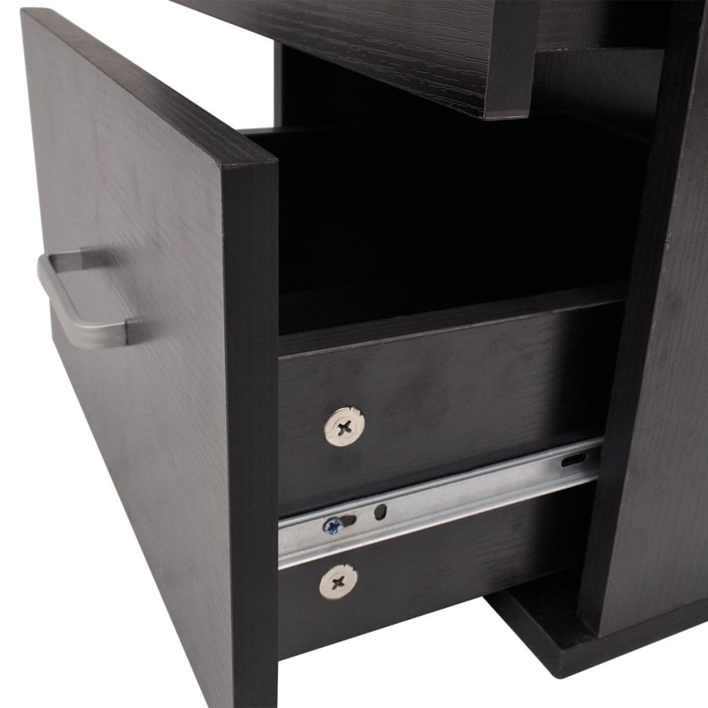 Nine Piece Bathroom Furniture and Basin Set Black