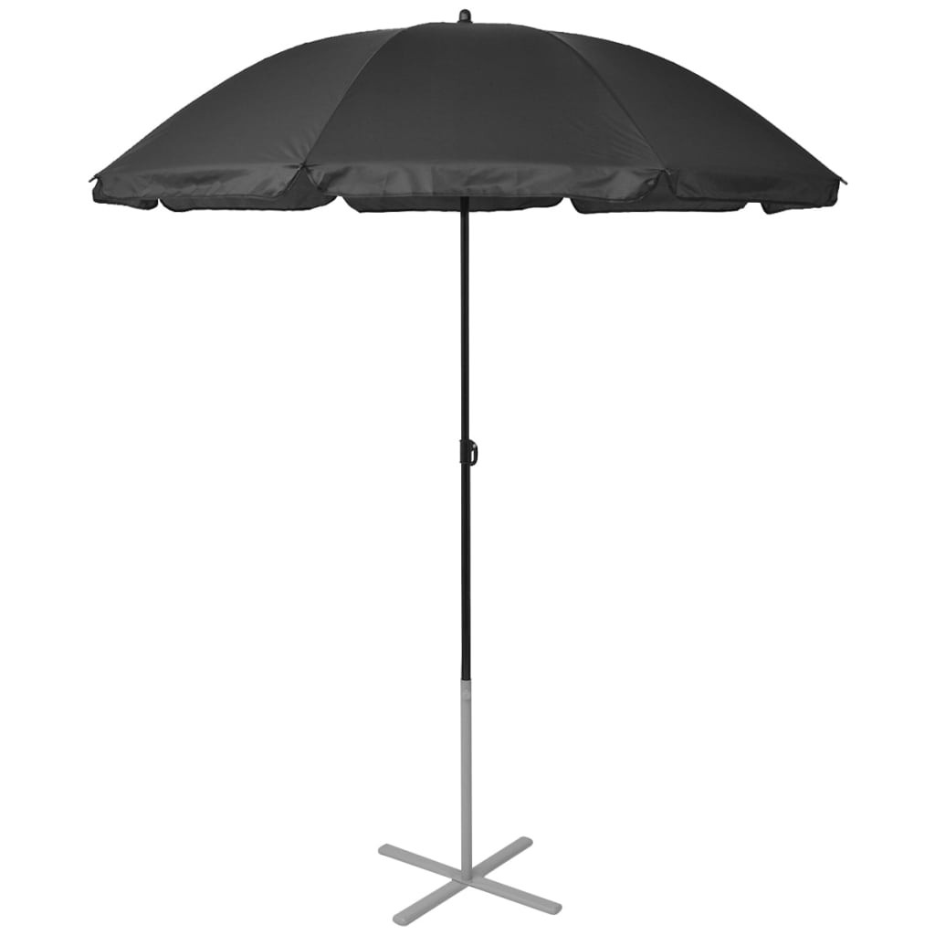 Aluminium Black Sun Loungers with Umbrella - Stylish & Durable
