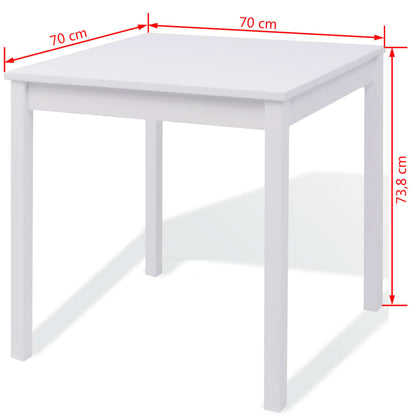 Five Piece Dining Set Pinewood White