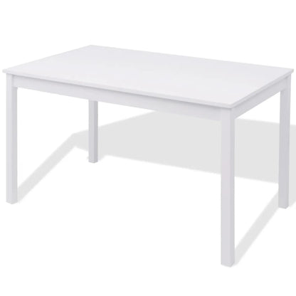 Seven Piece Dining Set Pinewood White