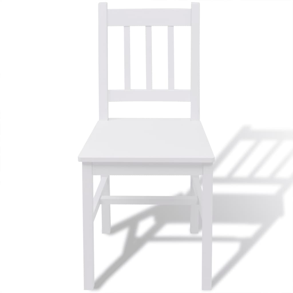 Seven Piece Dining Set Pinewood White