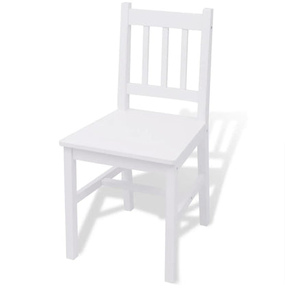 Seven Piece Dining Set Pinewood White
