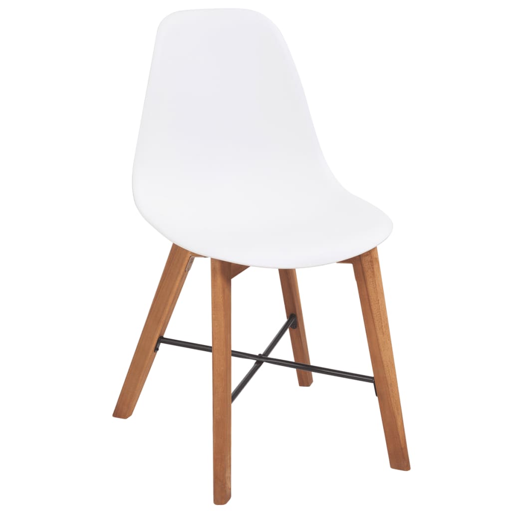 Chair Seats 4 pcs Plastic White
