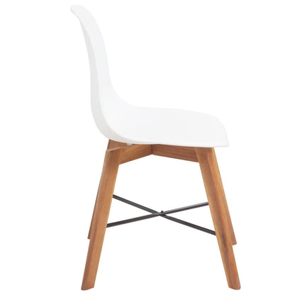 Chair Seats 4 pcs Plastic White