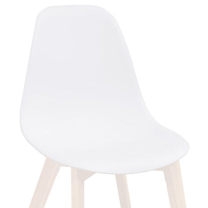 Chair Seats 4 pcs Plastic White