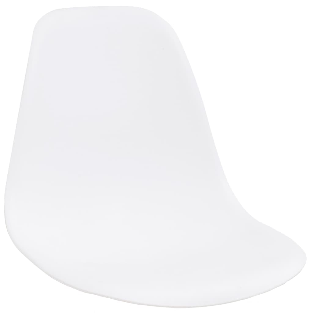 Chair Seats 4 pcs Plastic White