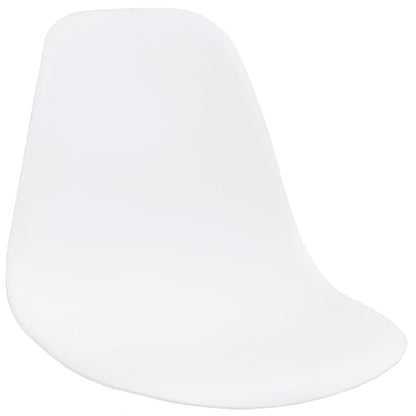 Chair Seats 4 pcs Plastic White