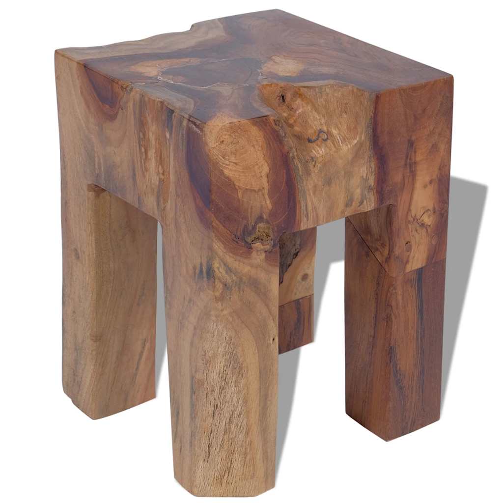 Teak Wood Stool - Durable & Stylish Solid Wood Seating Solution