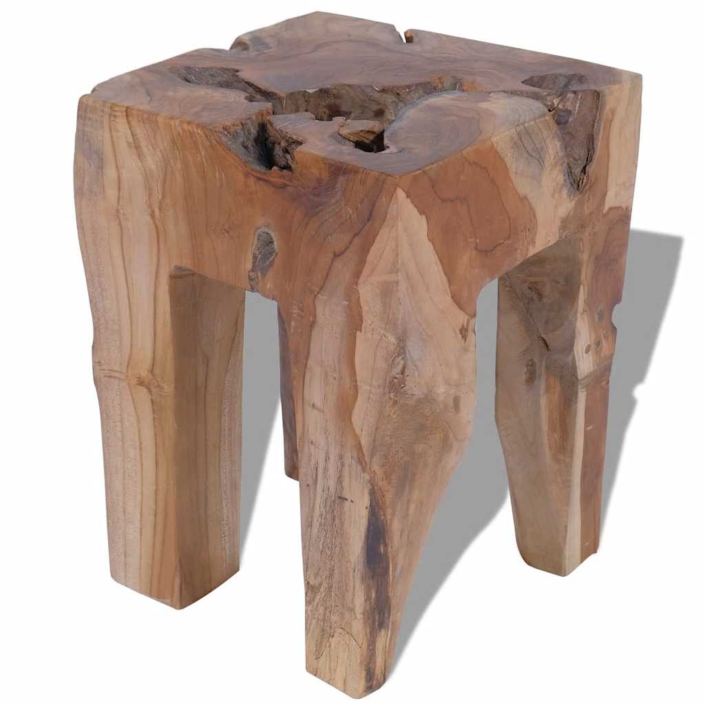 Teak Wood Stool - Durable & Stylish Solid Wood Seating Solution