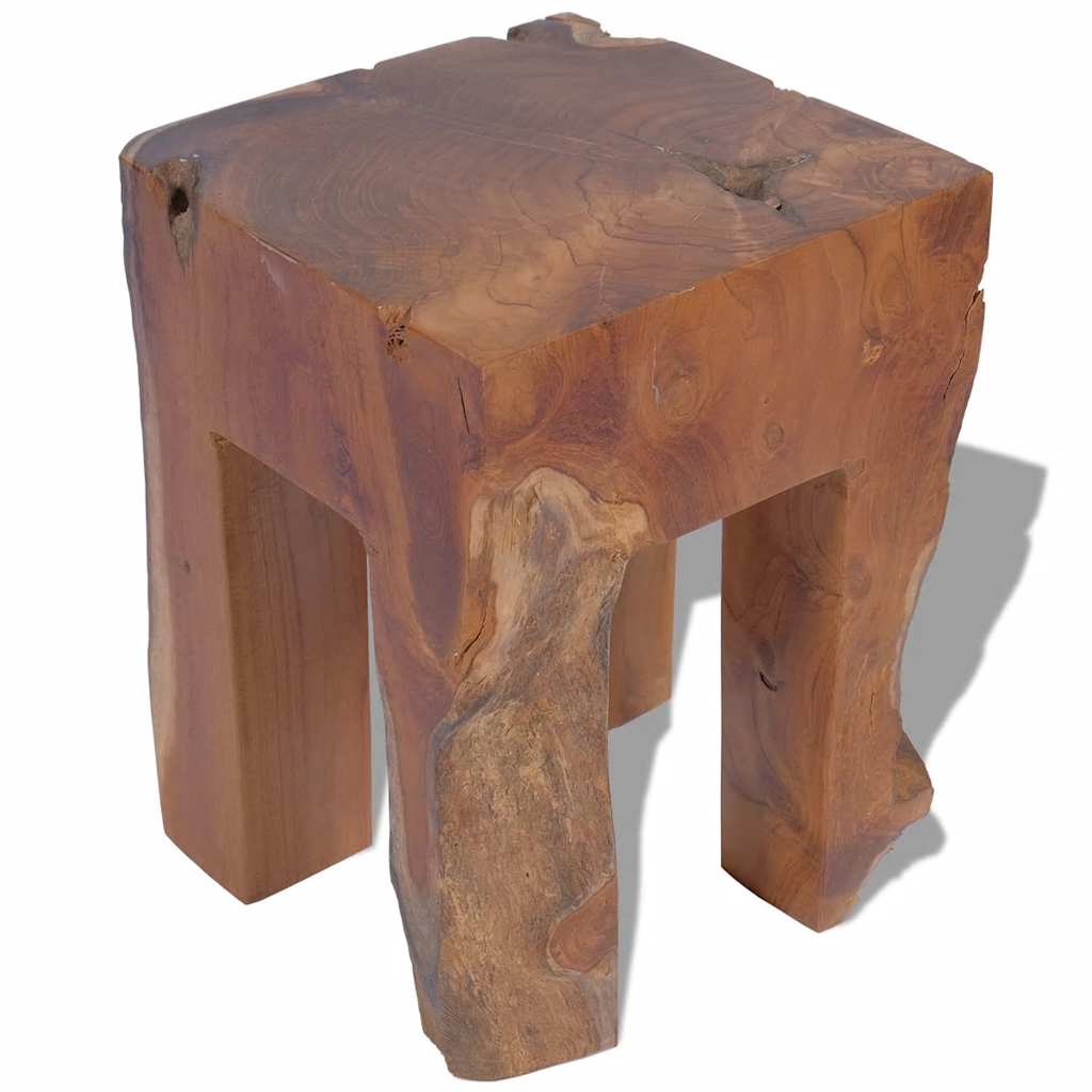 Teak Wood Stool - Durable & Stylish Solid Wood Seating Solution