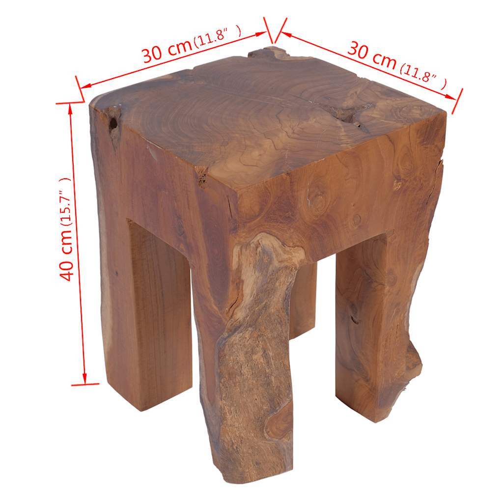 Teak Wood Stool - Durable & Stylish Solid Wood Seating Solution