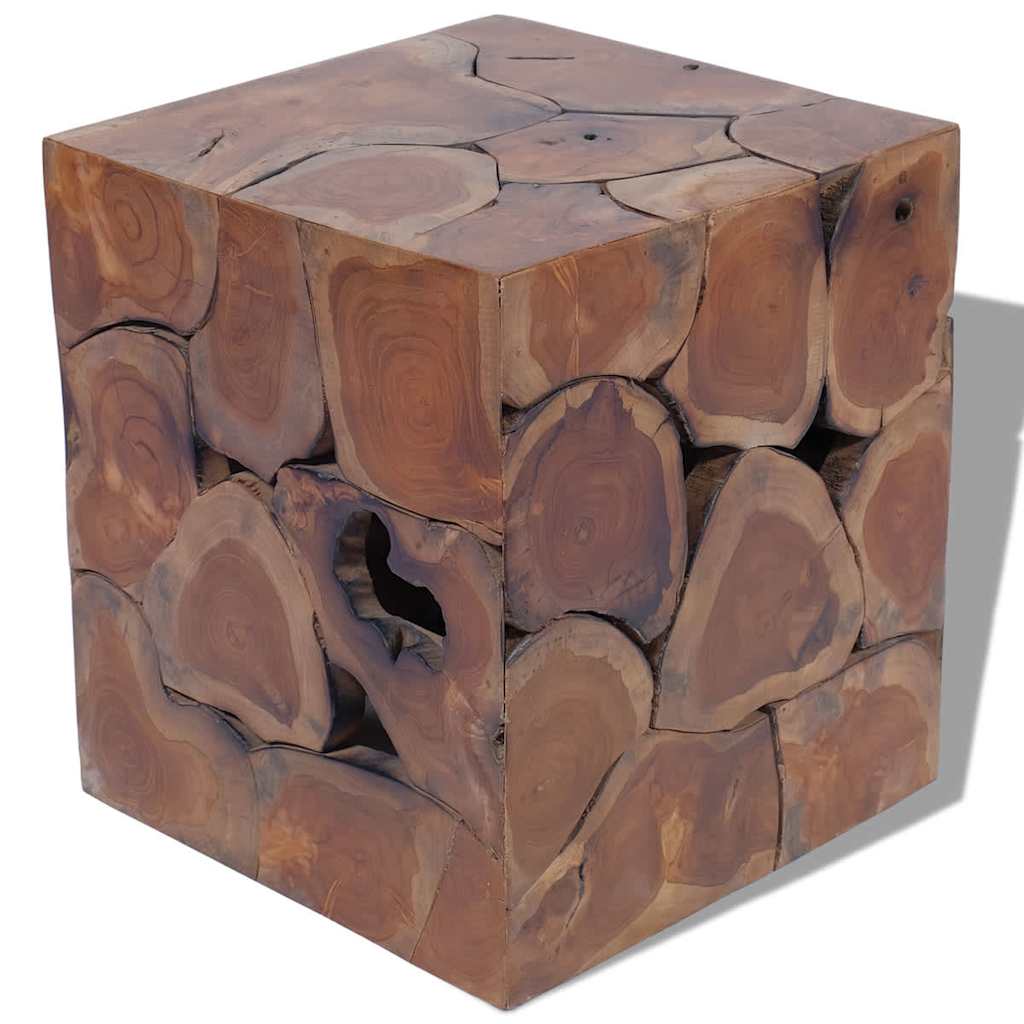 Solid Teak Wood Stool - Durable, Stylish, and Natural Finish