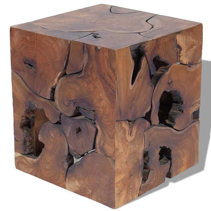 Solid Teak Wood Stool - Durable, Stylish, and Natural Finish