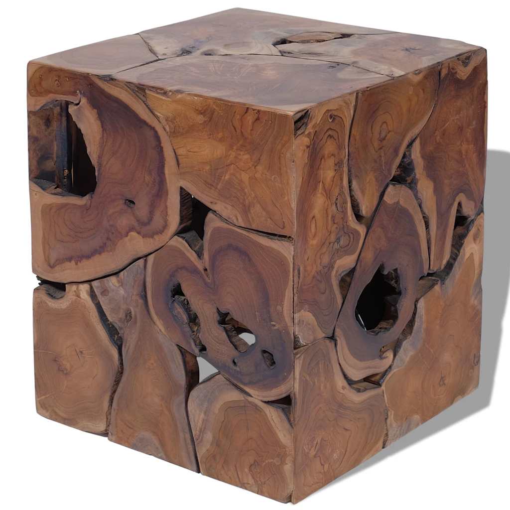 Solid Teak Wood Stool - Durable, Stylish, and Natural Finish