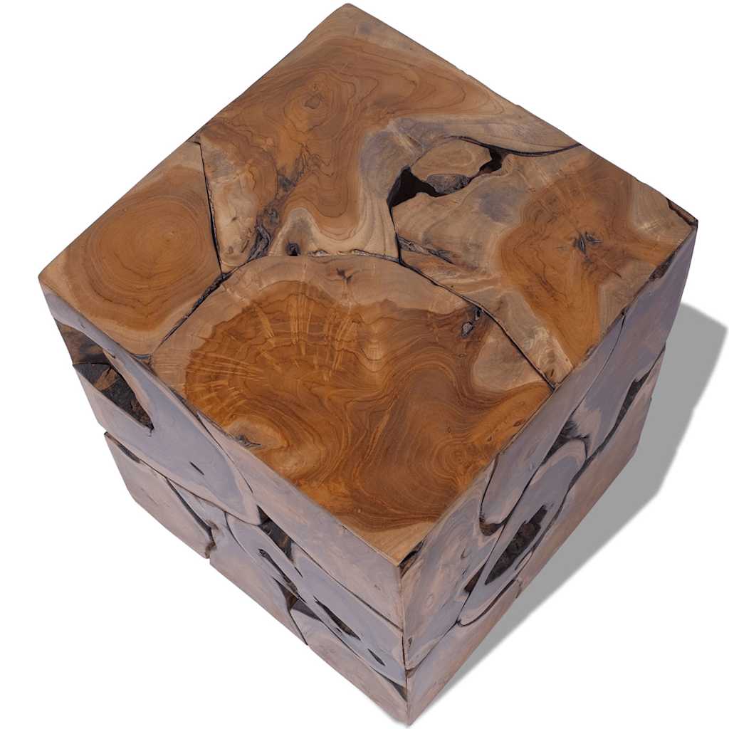 Solid Teak Wood Stool - Durable, Stylish, and Natural Finish