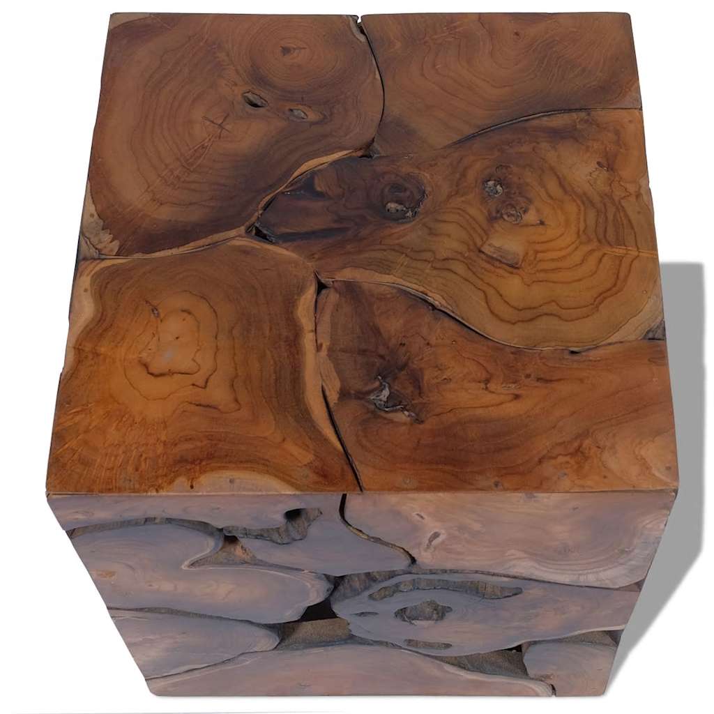 Solid Teak Wood Stool - Durable, Stylish, and Natural Finish