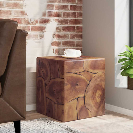 Solid Teak Wood Stool - Durable, Stylish, and Natural Finish