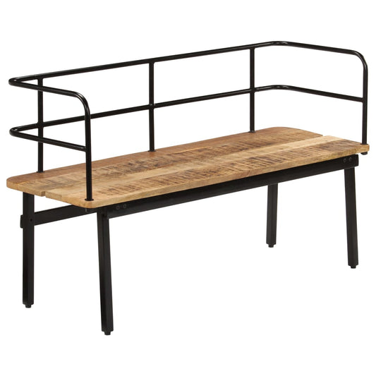 Solid Mango Wood Bench 120x40x70 cm - Natural Finish