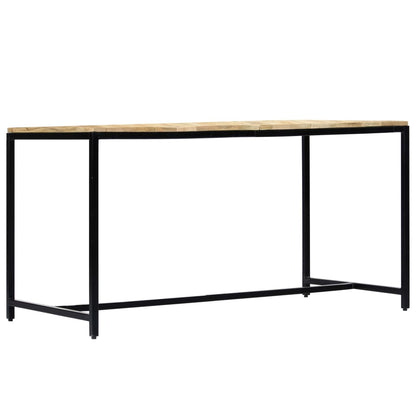 Solid Rough Mango Wood Dining Table - 140x70x75 cm Elegant Design