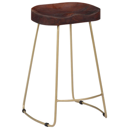 Elegant Gavin Bar Stools, Set of 2 in Solid Mango Wood