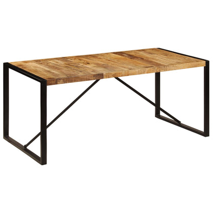 Solid Mango Wood Dining Table 180x90x75 cm - Natural Elegance