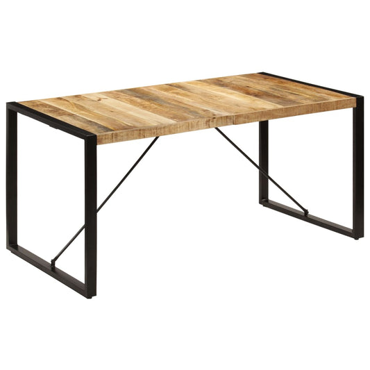 Stylish Solid Mango Wood Dining Table 160x80x75 cm