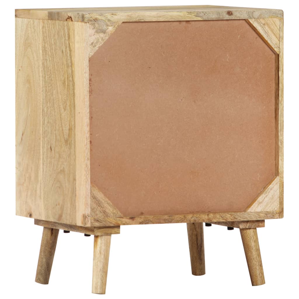 Solid Mango Wood Bedside Cabinet 40x30x50 cm - Rustic Charm