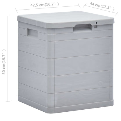 Light Grey 90L Garden Storage Box - Durable & Spacious Solution