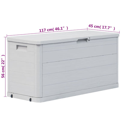 Light Grey 280L Garden Storage Box - Durable & Spacious Solution