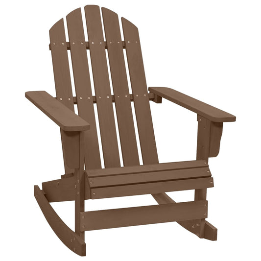 Brown Wooden Garden Rocking Chair - Stylish & Comfortable Seating