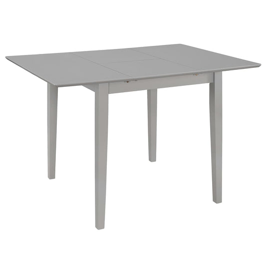 Extendable Grey MDF Dining Table (80-120)x80x74 cm