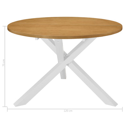 White MDF Dining Table 120x75 cm - Stylish & Durable Design