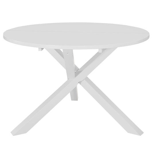 Elegant White MDF Dining Table 120x75 cm - Sleek & Modern Design