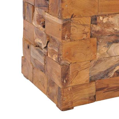 Solid Teak Wood Storage Stool - Durable and Stylish Seating Solution