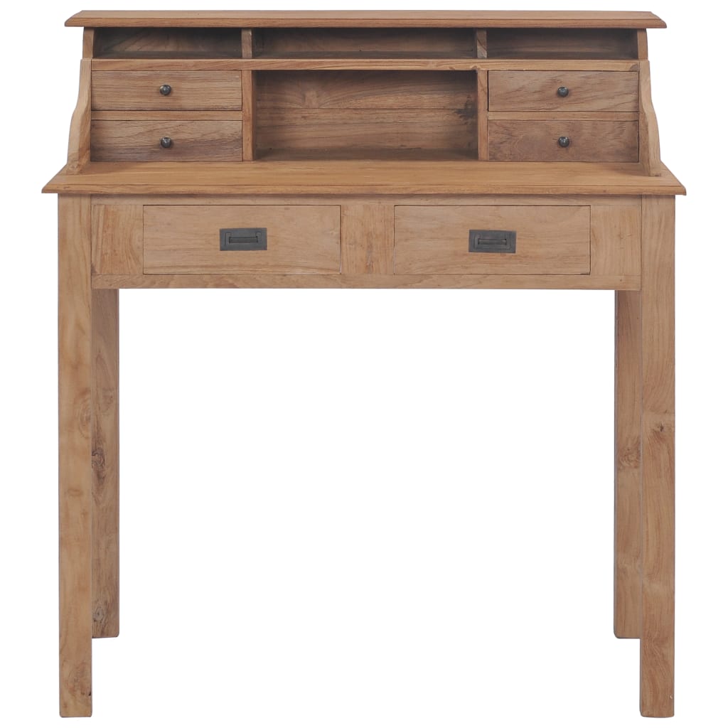 Solid Teak Wood Desk - 90x50x100 cm