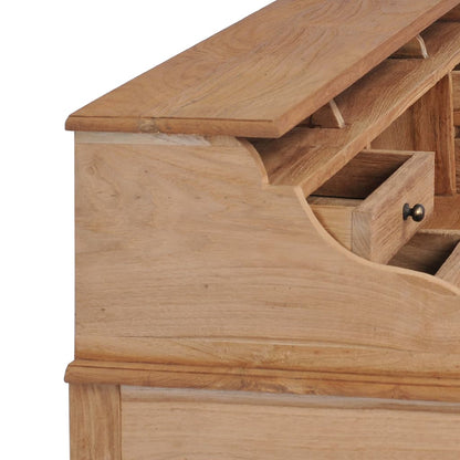 Solid Teak Wood Desk - 90x50x100 cm