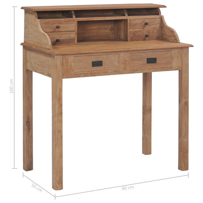 Solid Teak Wood Desk - 90x50x100 cm