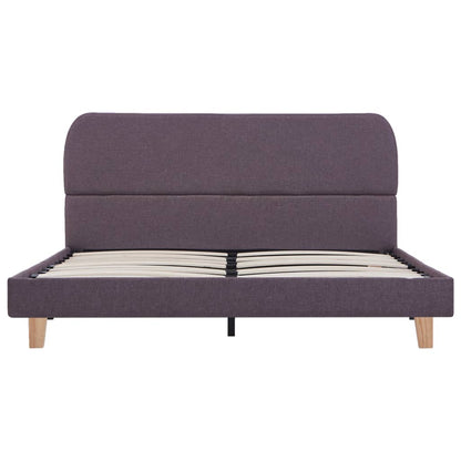 Taupe Fabric Double Bed Frame 135x190 cm - Mattress Not Included
